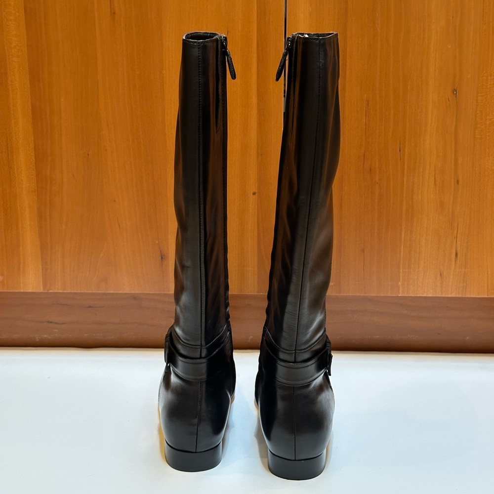 NWOT Cole Haan Knee-High Boots w/ Classic Ankle Strap Detail - Picture 6 of 12